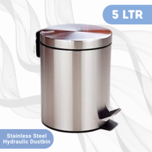 5L - Stainless Steel Hydraulic Pedal Dustbin