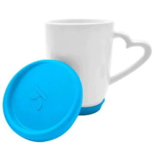 SUBLIMATION MUG WITH SILICON CAP AND LID - LITE BLUE