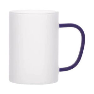 FROSTED SUBLIMATION MUG - DARK BLUE HANDLE