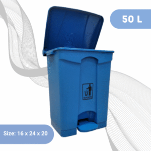 50L - Plastic Pedal Dustbin Blue