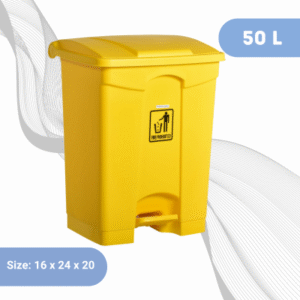 50L - Plastic Pedal Dustbin Yellow