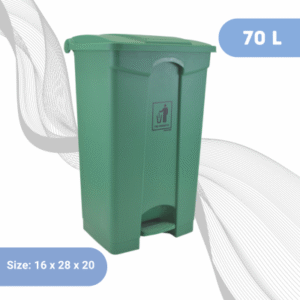 70L - Plastic Pedal Dustbin Green