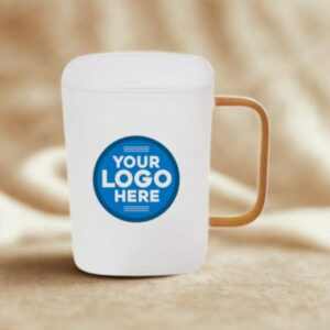 Frosted Square Sublimation Mug with Golden Handle