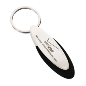 Leather and Metal Keychain