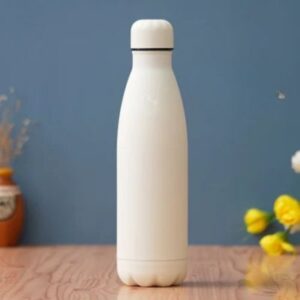 Stainless Steel White Water Bottle