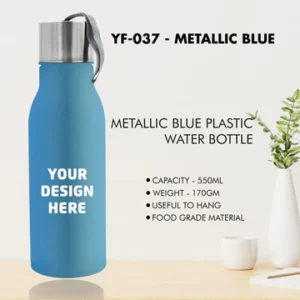 Plastic Matt Bottle – Metallic Blue