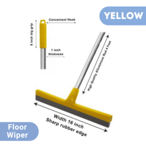 Yellow Floor Wiper with Aluminum Rod