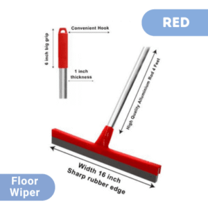 Red Floor Wiper With Aluminum Rod