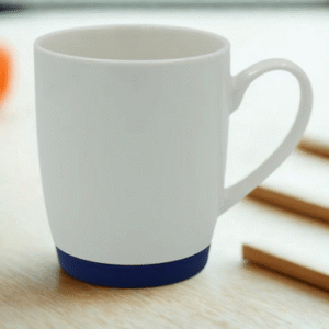 Bone China Mug with Dark Blue Lid
