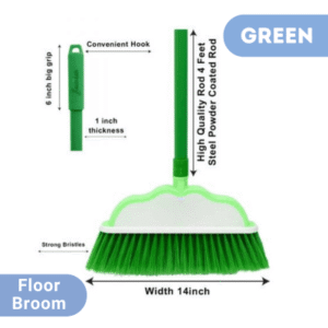 Floor Broom Set - Metal Rod