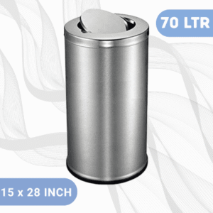 70L Stainless Steel Swing Dustbin