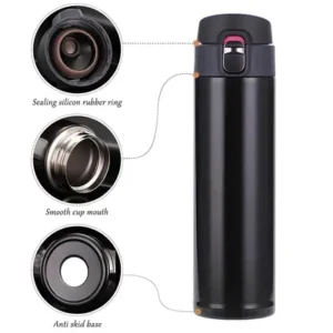 Stainless Steel Black Bottle - UN 122