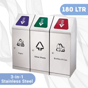 3-in-1 Stainless Steel Bin