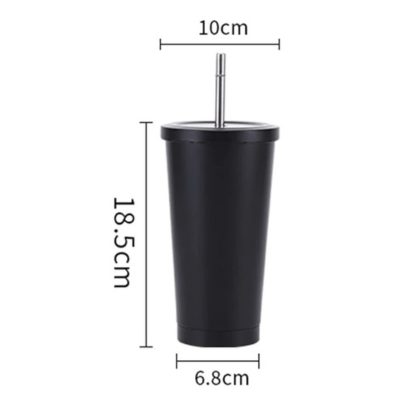 Black Stainless Steel Tumbler